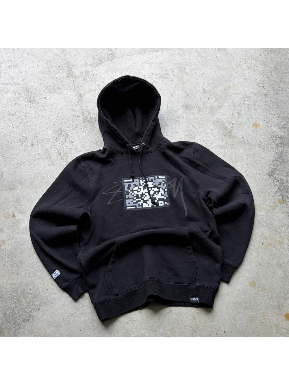 2017 Stussy x FPAR Hoodie with QR Code Graphic Size M